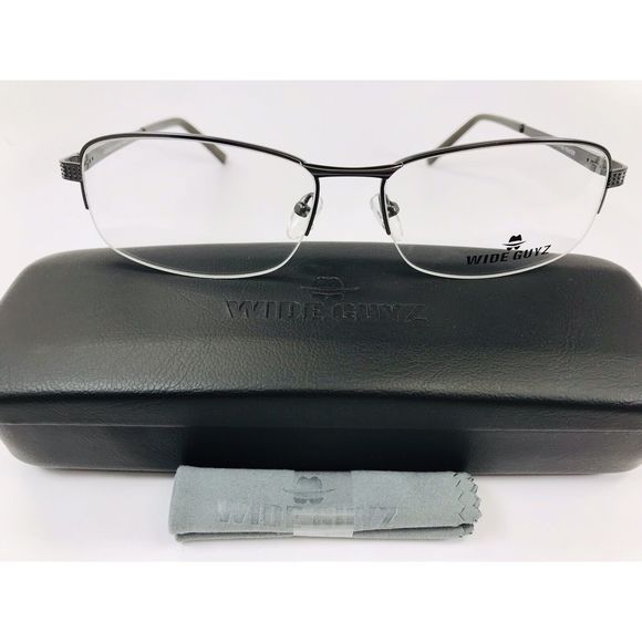 New Wide Guyz Pewter CAPONE Eyeglasses 61mm for The Stylish Large Man - Picture 2 of 11